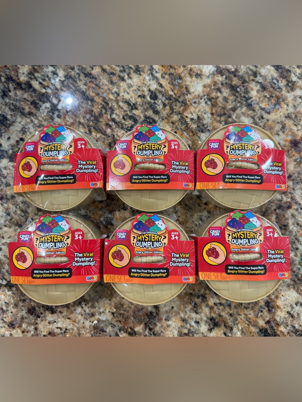 RMS Crazy Fun Angry Glitter Dumpling lot of 6 New